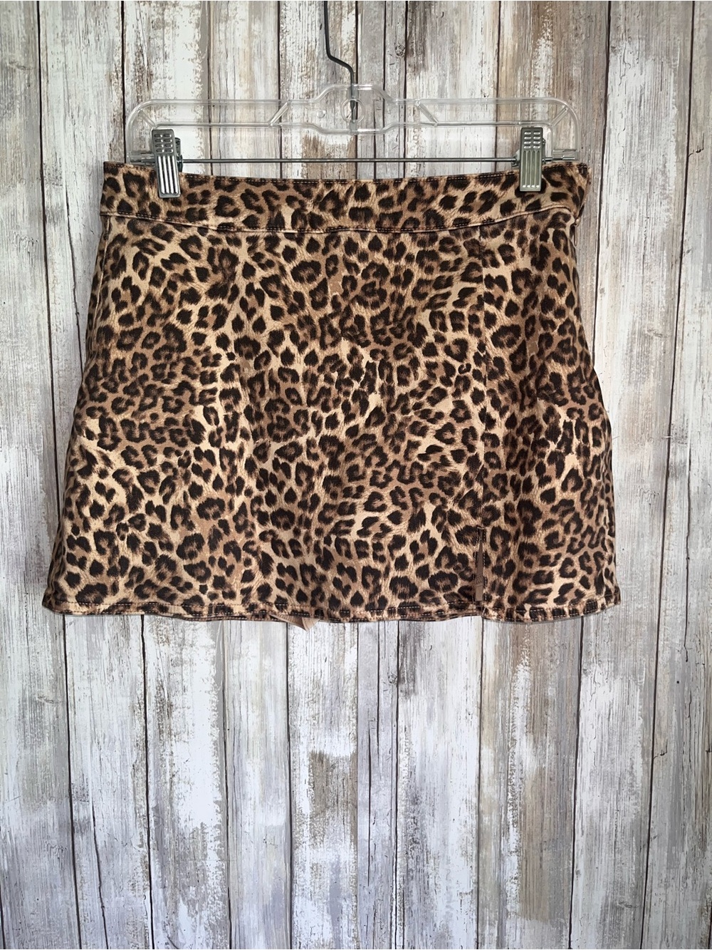 NWT American Eagle Leopard Print Skort Size 8 Mini Stretch Animal Print - Picture 2 of 7